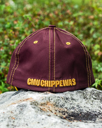 Action C 3D CMU Chippewas Maroon & Gold Stretch Fit Hat
