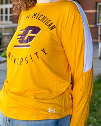 Central Michigan University Action C Gold & White Women's Long Sleeve T-Shirt