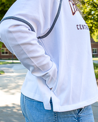Central Michigan Chippewas Action C White Women's Hoodie