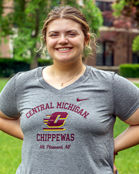 Central Michigan Chippewas Mt. Pleasant, MI Heather Gray Women's V-Neck T-Shirt