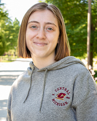 Central Michigan Action C Gray Women's Hoodie
