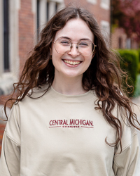 Central Michigan Chippewas Cocoa Butter Women's Crop Crewneck Sweatshirt