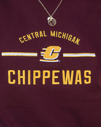 Central Michigan Chippewas Action C Maroon Crewneck Sweatshirt