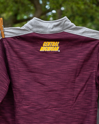 Action C Central Michigan Gray & Maroon Color Block Youth ¼ Zip