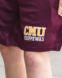 CMU Chippewas Maroon Drawstring Shorts