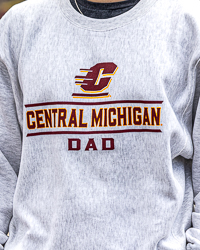 Action C Central Michigan Dad Ash Crewneck Sweatshirt