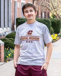 Action C Central Michigan Dad Oxford Gray T-Shirt