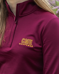 CMU Chippewas Maroon Women's ¼ Zip