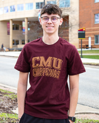 CMU Chippewas Maroon & Vintage Gold T-Shirt