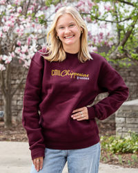 CMU Script Chippewas Grandma Maroon Crewneck Sweatshirt