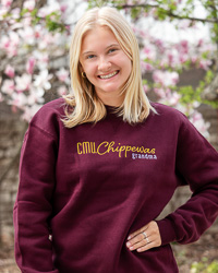 CMU Script Chippewas Grandma Maroon Crewneck Sweatshirt