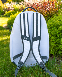 Action C Central Michigan UA Hustle 6.0 White Backpack