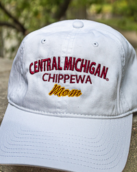 Central Michigan Chippewas Mom White Adjustable Twill Hat
