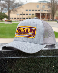 CMU Central Michigan University Patch Gray Trucker Hat