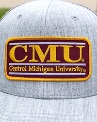 CMU Central Michigan University Patch Gray Trucker Hat