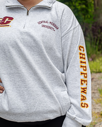 Action C Central Michigan University Chippewas Ash ¼ Zip