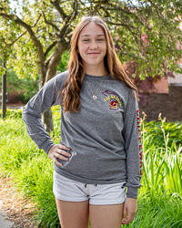 Central Michigan University Action C 3D Flocked Heather Gray Long Sleeve T-Shirt