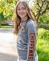 Central Michigan University Action C 3D Flocked Heather Gray Long Sleeve T-Shirt