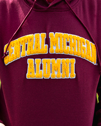 Central Michigan Alumni Chenille Patch Maroon Hoodie