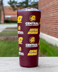 Action C Central Michigan Print Maroon 22 oz. Stainless Steel Tumbler