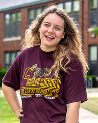 Central Michigan University Squirrel Mt. Pleasant Michigan Maroon T-Shirt