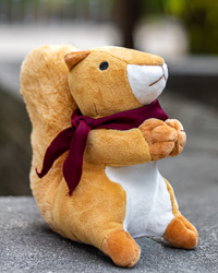 Tan Squirrel Stuffed Animal with Central Michigan University Bandana