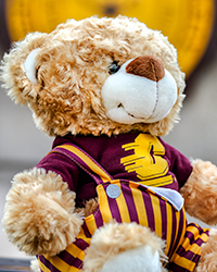 Tan Game Day Bibs Bear Stuffed Animal with Action C T-Shirt