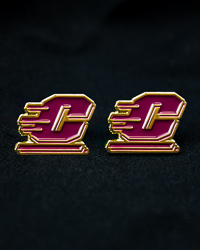 Action C Maroon & Gold Post Earrings