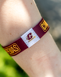 Action C CMU Chippewas Maroon Elastic Wristband