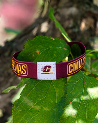 Action C CMU Chippewas Maroon Elastic Wristband