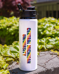 Central Michigan University Rainbow & White 28 oz. Pride Sport Bottle