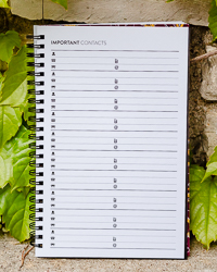 CMU Action C Maroon & Gold Daisy Print Spiral Notebook