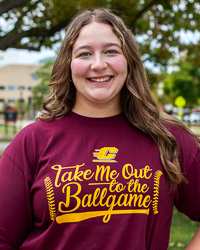 Action C Take Me Out to the Ballgame Baseball Graphic Maroon T-Shirt