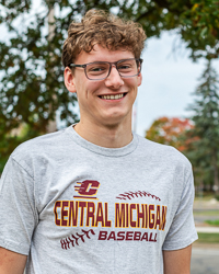 Central Michigan Baseball Action C Oxford Gray T-Shirt