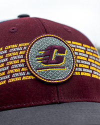Action C Patch Repeating Central Michigan Maroon & Gray Trucker Hat
