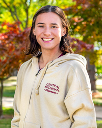 Central Michigan Chippewas Cocoa Butter Women's Full Zip Crop Hoodie