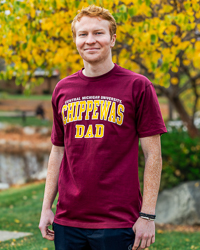 Central Michigan University Chippewas Dad Maroon T-Shirt