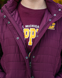 Action C Women's Maroon Packable Quilted Puffer Jacket