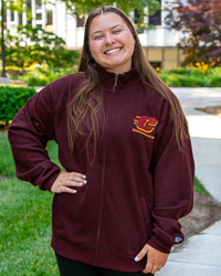 Action C Central Michigan Maroon Full Zip Sweatshirt
