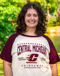 Central Michigan Chippewas Established 1892 White & Maroon Women's Raglan T-Shirt