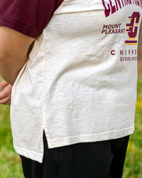 Central Michigan Chippewas Established 1892 White & Maroon Women's Raglan T-Shirt