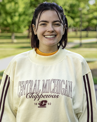 Central Michigan Chippewas Action C 1892 Women’s Cream Crewneck Sweatshirt