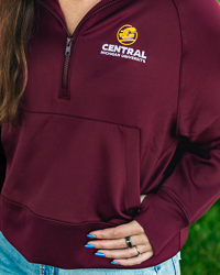 Action C Central Michigan University Maroon Women’s ¼ Zip Raglan Pullover