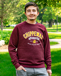 Central Michigan Chippewas Action C Since 1892 Maroon Raglan Crewneck Sweatshirt
