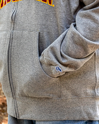 Central Michigan Distressed Graphite Gray Full Zip Hoodie