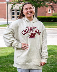 Central Michigan Chippewas Action C Oatmeal Hoodie