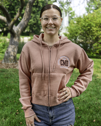 Central Michigan University 1892 CMU Chippewas Pink Women’s Full Zip Crop Hoodie