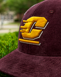 Action C 3D Maroon Corduroy Soft Mesh Trucker Hat