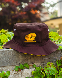 Action C Fire Up Chips! Maroon & Gold Reversible Bucket Hat