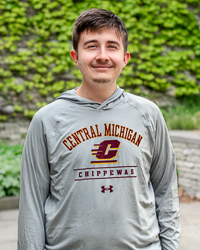 Central Michigan Chippewas Action C Gray Hooded T-Shirt